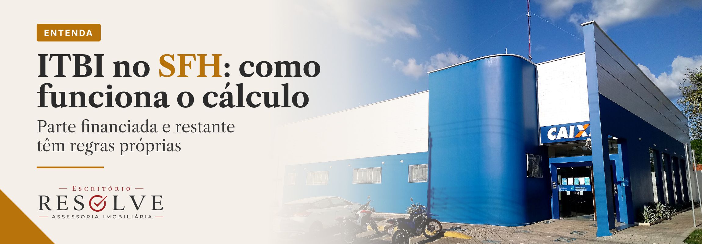 Arte sobre cálculo do ITBI no financiamento pelo SFH em Juazeiro, com destaque para a parte financiada e o valor restante.